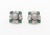 Art Deco Style 18k White Gold, Pearl, Multicolor Gemstones, and Diamond Earrings For Sale - Image 4 of 10