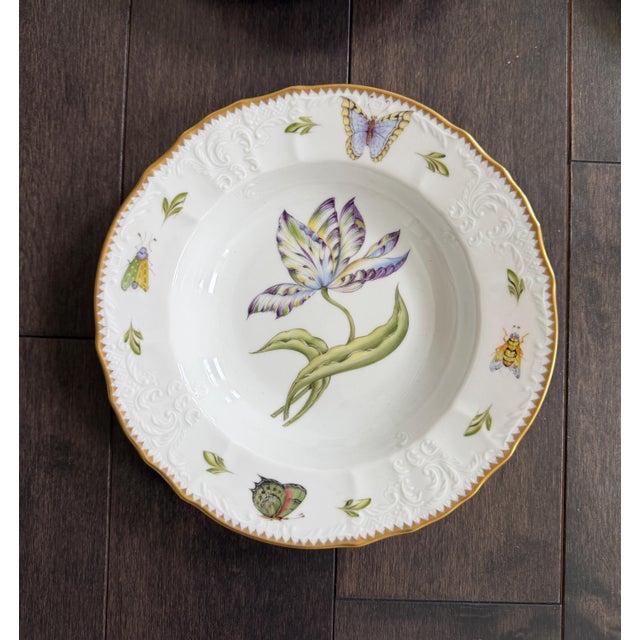 Set of 10 Anna Weatherley Botanical Treasure Garden Rim Soup Bowl 8.75" For Sale - Image 10 of 17