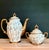 Vintage Porcelain Teapot Set: Gold Floral Design, 1960s. - Set of 2 For Sale In Miami - Image 6 of 9