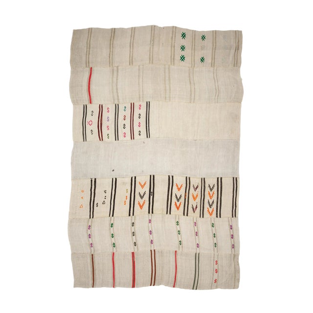 Vintage Turkish Hemp Kilim Rug-8′8″ × 13′1″ For Sale