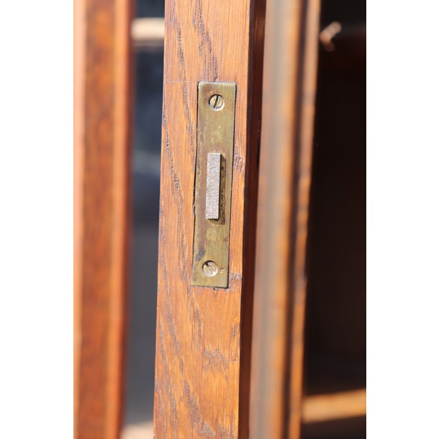 Extremely Rare Pair of Carved Oak Louis XIV Style French Oak Vitrines C1890 For Sale - Image 4 of 7