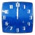 Space Age Wall Clock in Electric Blue Acrylic from Iskra, Former Yugoslavia, 1970s For Sale