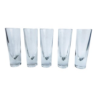 !980s Carlo Moretti Bullet Highball Glasses, Set of 5 For Sale