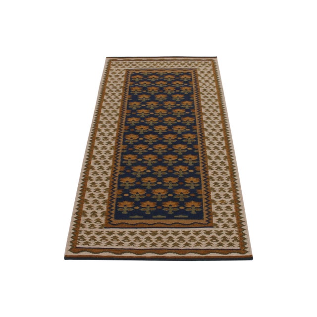 Handwoven in pure natural silk, this 2x5 contemporary Swedish-style flatweave runner brings the clean geometric poetry of...