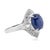 Contemporary Late 20th Century Platinum Gem Star Sapphire Ring, Size 5 For Sale - Image 3 of 4