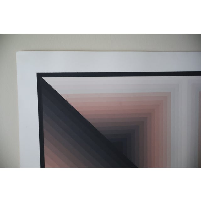 1980s Jurgen Peters “Pointed Encounter” Op Art Screenprint, Signed & Numbered, 1980 For Sale - Image 5 of 12
