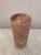 Blush pink tall glass vase, with white marble details