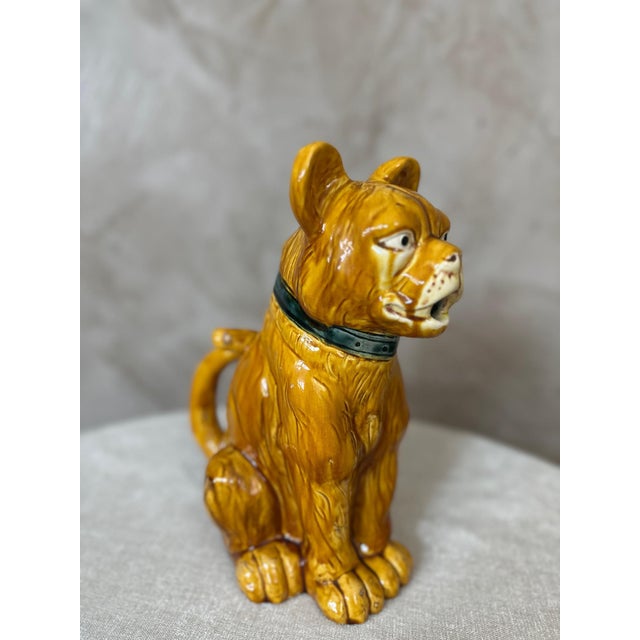 Earthenware Dog Pitcher, 1890 For Sale - Image 6 of 11
