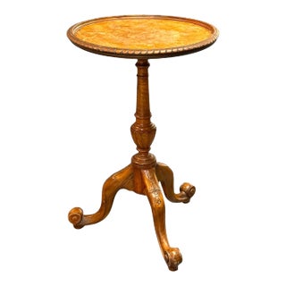 George III Style, Small Side Table, Burr Walnut, United States, Early 20th C. For Sale