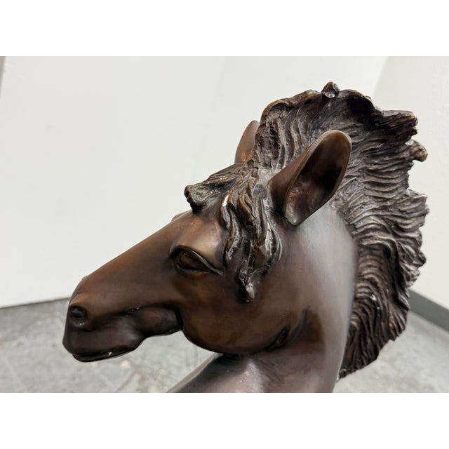 Bronze Rearing Horse Bronze Sculpture For Sale - Image 8 of 12
