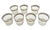 Mid-Century Modern Vintage Mid Century Modern Glasses Low Ball Old Fashioned Set of 7 Textured Gold Barware For Sale - Image 3 of 9