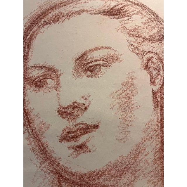 Classic Charcoal Drawing on Paper, Original Art For Sale - Image 4 of 5