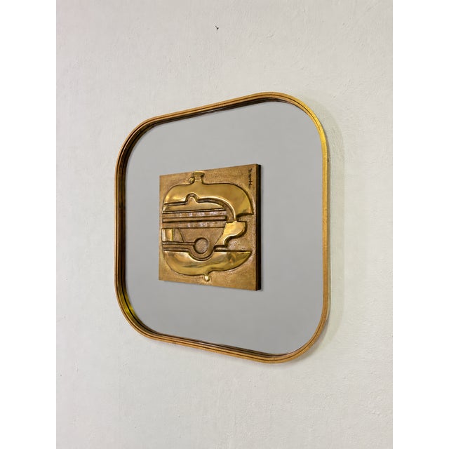 Mirror in Mirrored Glass by Luciano Frigerio For Sale - Image 3 of 7