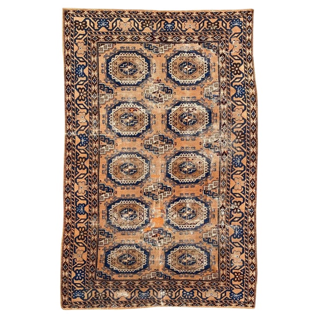Antique Turkmen Bokhara Rug, 1920s For Sale