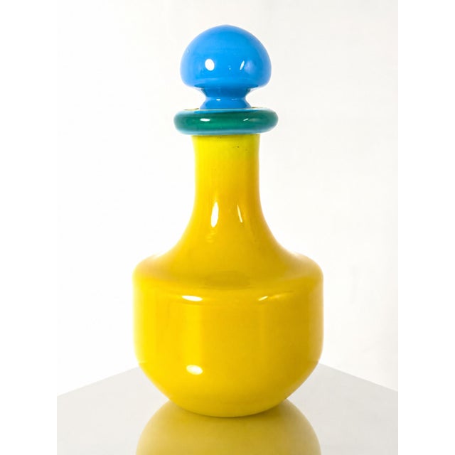 Yellow Art Glass Decanter by Erik Höglund, Sweden, 1960s For Sale - Image 8 of 8