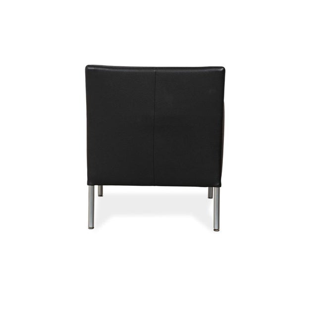 Jason Armchair in Black Leather from Walter Knoll / Wilhelm Knoll For Sale - Image 10 of 12