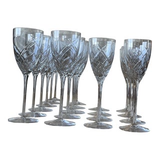 Waterford Crystal Lismore Pattern Flute Champagne Goblet For Sale