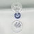 Vintage Crystal Clarendon Hock Wine Glasses from Waterford, Blue Cut in Clear, 1980s, Set of 2 For Sale - Image 9 of 16