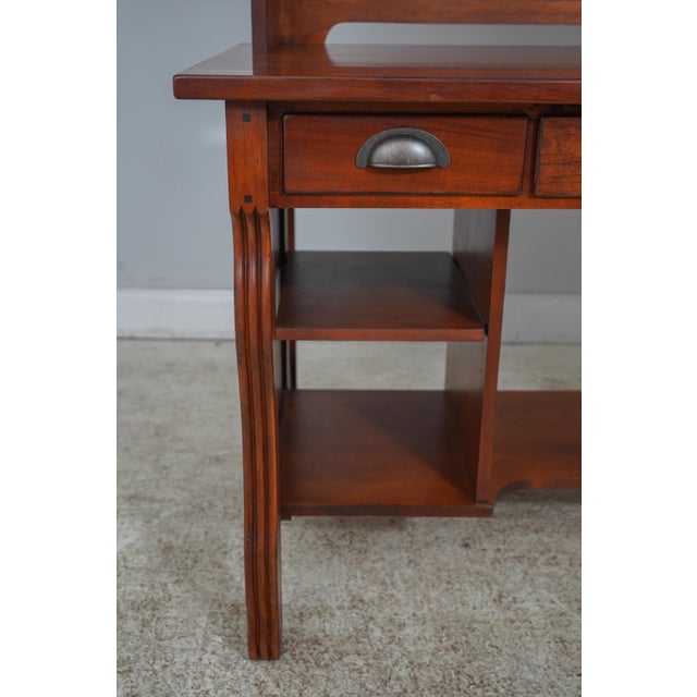 Lexington Cherry Computer Desk W. Hutch Top Chairish
