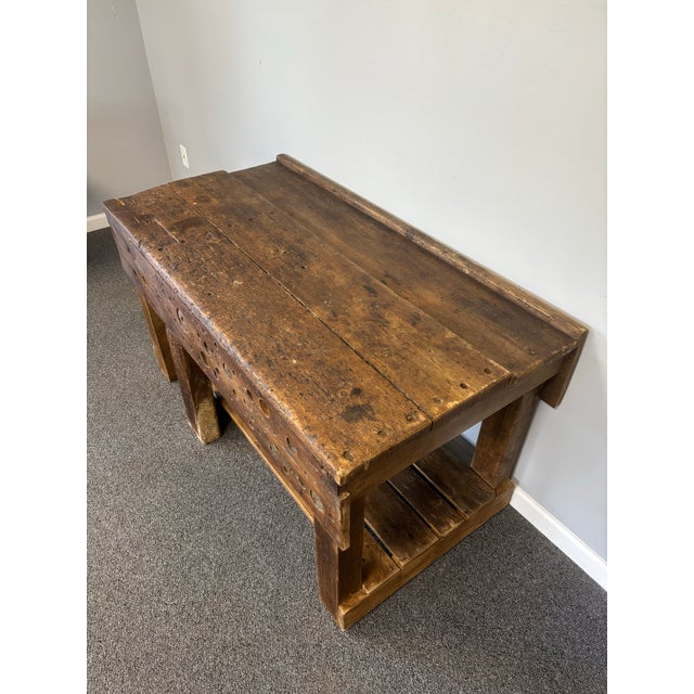 Antique English Workbench For Sale - Image 4 of 11