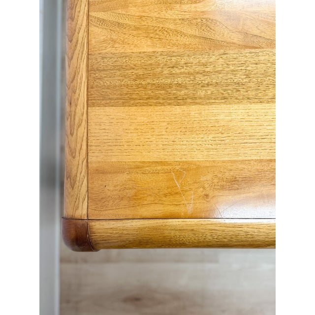 Vintage Lane Altavista Walnut Coffee Table MCM Square Blonde Wood Round Edges For Sale - Image 10 of 12