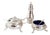Antique Sterling Silver Cruets, London, 1930s, Set of 3 For Sale