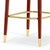 Metal Figueroa Bar Stool in Crimson Red Velvet from Insidherland For Sale - Image 7 of 8