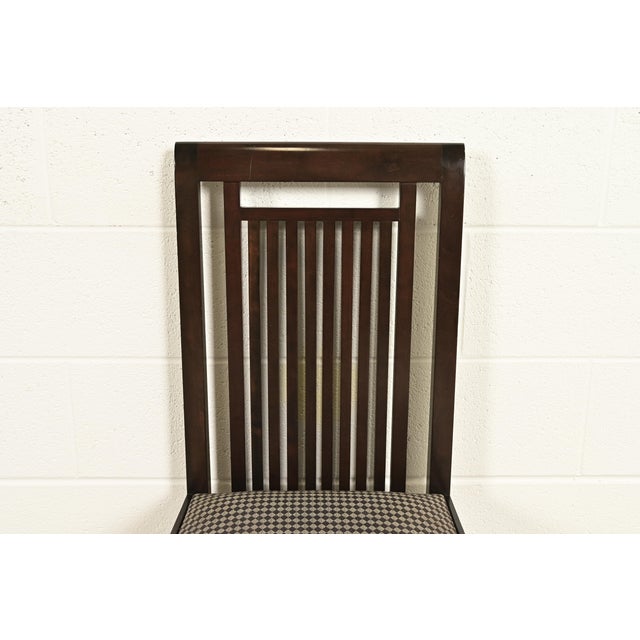 Frank Lloyd Wright for Cassina Arts & Crafts Dark Cherry Wood Dining Chairs, Set of Eight For Sale In South Bend - Image 6 of 13