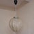 Vintage Ceiling Lamp with a Spherical Relief Glass Shade on a Chrome-Plated Metal Mount, 1970s For Sale - Image 4 of 7