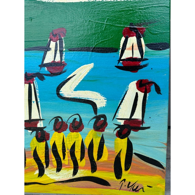 Late 20th Century Monumental, Large-Scale Sailboats in the Bay, Peter Keil For Sale - Image 5 of 6