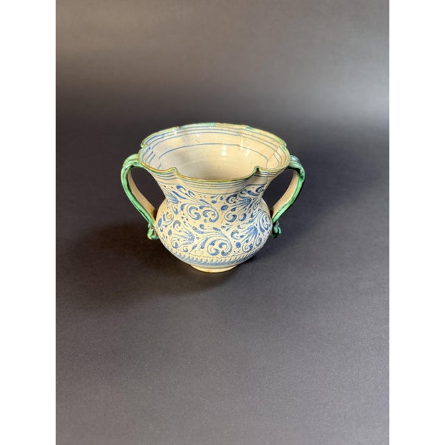 Blue Amateur Cup in Laertina Majolica, 1600 For Sale - Image 8 of 15