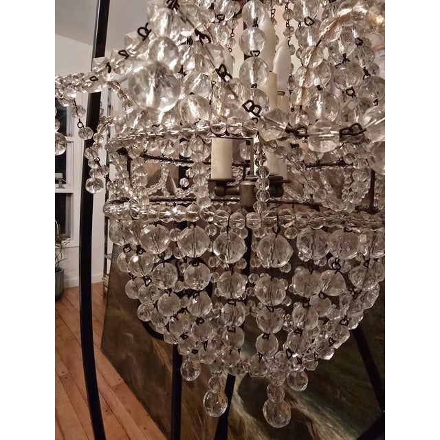 Vintage Mid Century Bagues Style Petite Chandelier For Sale - Image 9 of 10