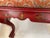 Vintage George II Style Red Chinoiserie Lacquer Bench / Upholstered Ottoman For Sale - Image 12 of 15