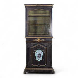 Napoleon III Display Cabinet with Porcelain Plaque For Sale