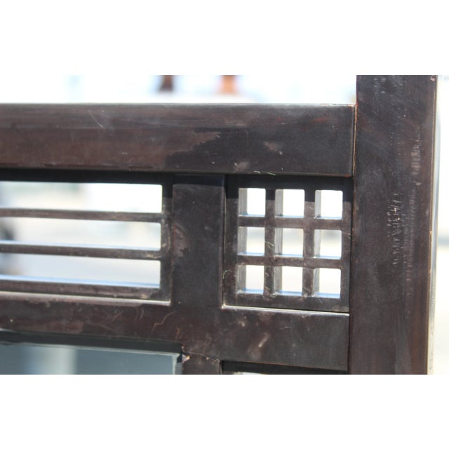 19th Century Japanese Meiji Period Mirrored Screen For Sale In San Diego - Image 6 of 11