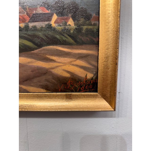 French 19th French Countryside Oil on Canvas For Sale - Image 3 of 4