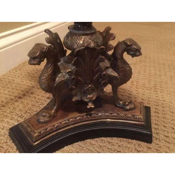 Antique French Marble and Brass Gilt Candelabra For Sale - Image 4 of 6