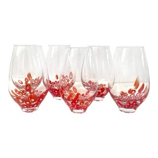 6 Handblown Stemless Wine Glasses Designer: Johanna Jelinek. Ikea Komedi Retired For Sale