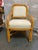 Beautiful vintage mid century rattan and bamboo side chair with white upholstery. Beautiful piece which will work well as...