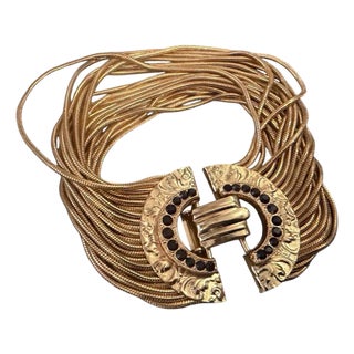 2000s Art Deco Style Women's Costume Jewelry Italian Vintage Bracelet For Sale