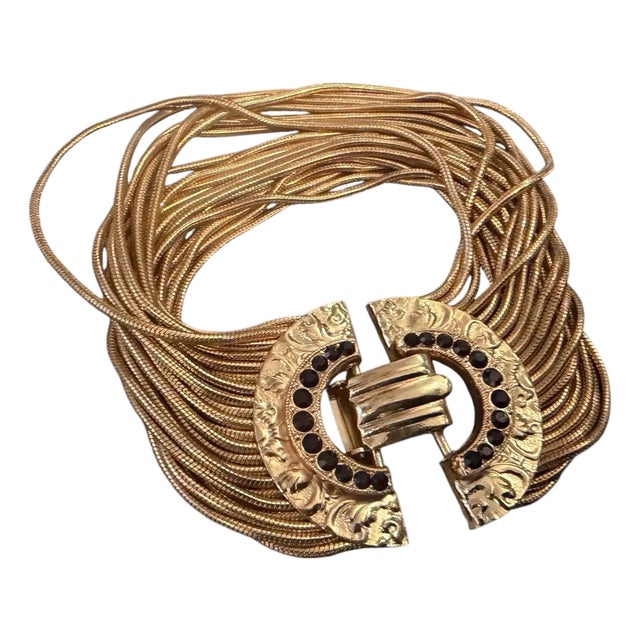 2000s Art Deco Style Women's Costume Jewelry Italian Vintage Bracelet For Sale
