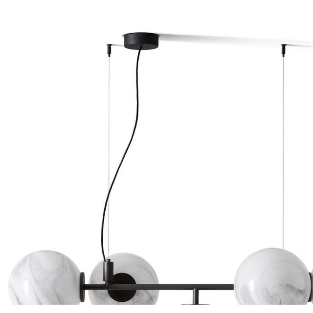 Not Yet Made - Made To Order Mid-Century Modern Starburst Chandelier in Black Metal & Glass from Cassina For Sale - Image 5 of 10