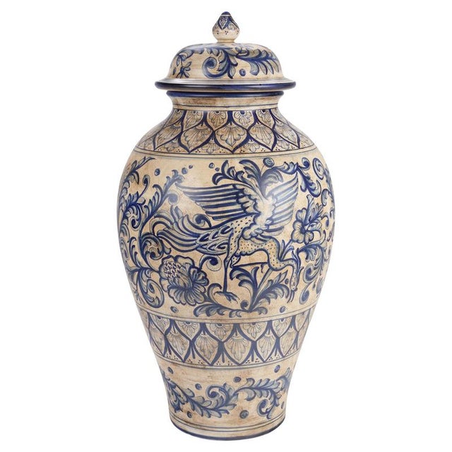 Blue Peacock Heritage Vase by deBlona For Sale - Image 16 of 16