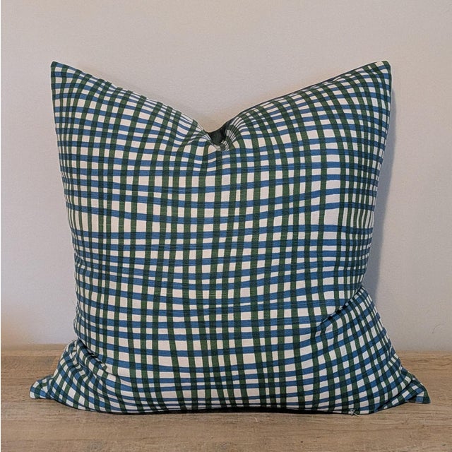 Thibaut Anna French Willow Tree Pillow in Blue & Green- Single For Sale - Image 4 of 6