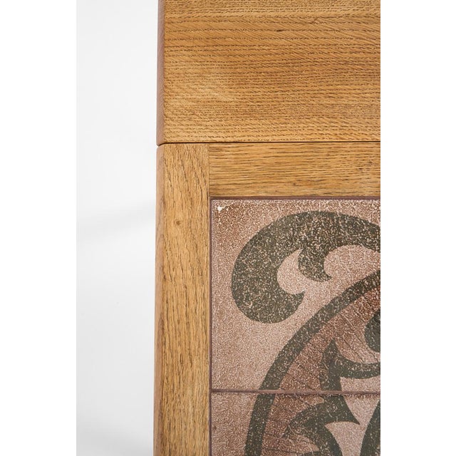 Scandinavian Oak Coffee Table with Ceramic Tile Top, 1950s For Sale - Image 10 of 17