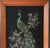 Mid-Century Modern 1960s Turquoise Peacock on Flowering Branch Acrylic Painting, Framed For Sale - Image 3 of 6