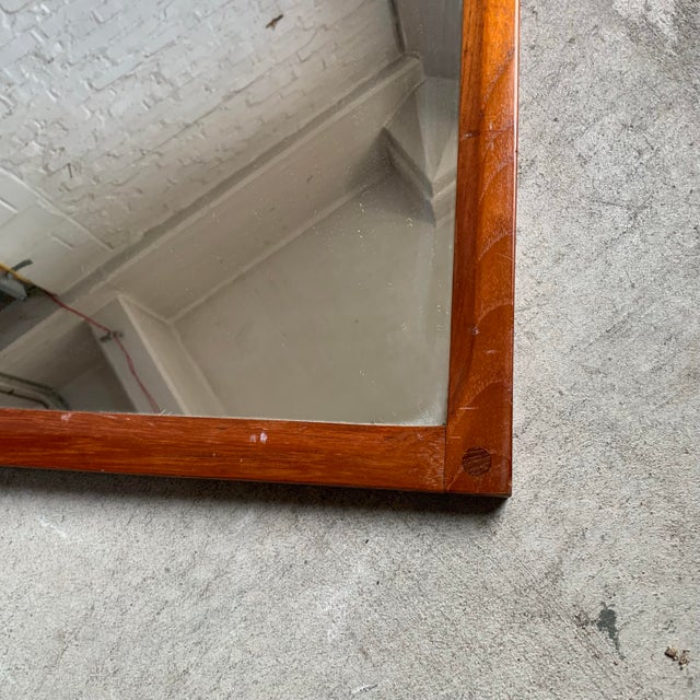Mid 20th Century Rare Large Vintage Aksel Kjersgaard for Odder Mid Century Modern Danish Mirror For Sale - Image 5 of 12