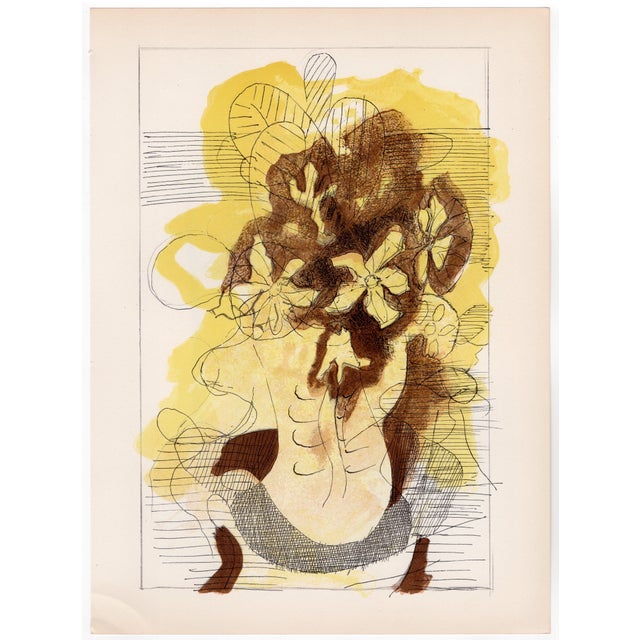 Modern Georges Braque, Flower Vase and Sunflower, 1955, Lithograph For Sale - Image 3 of 3