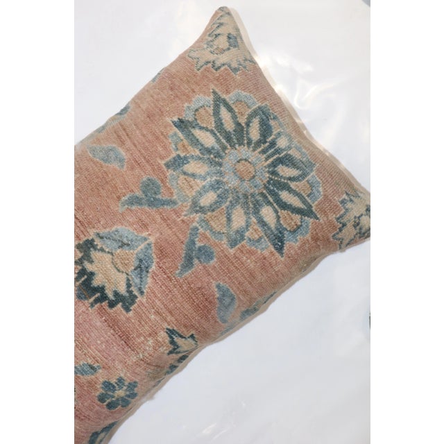 One of a kind Pillow made from a vintage persian rug with cotton back. Zipper closure and foam insert provided. 16'' x 24''