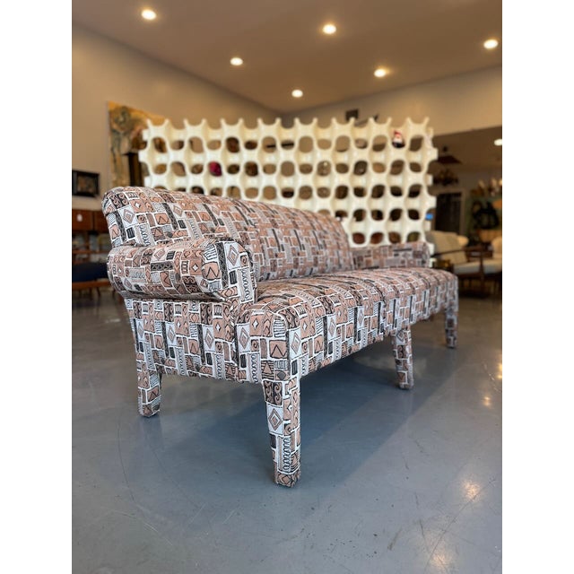 1980s Postmodern Geometric 3 Seater Sofa For Sale - Image 4 of 14